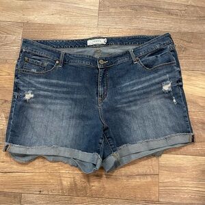 Torrid Dark Blue Jean Shorts